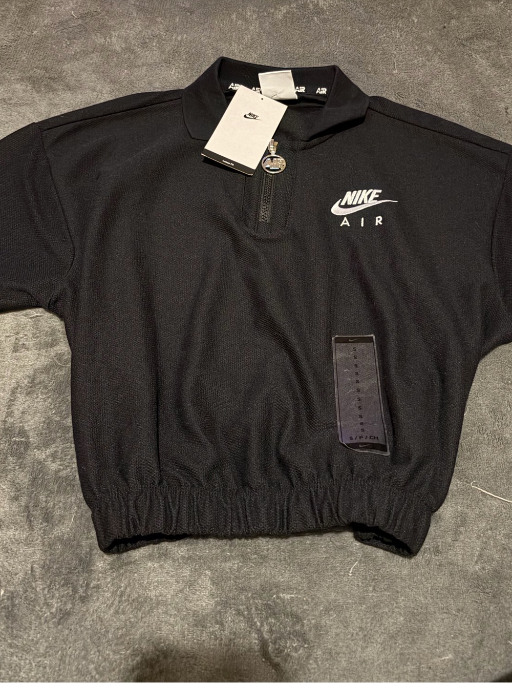 Nike Black Kids' Short-Sleeve Quarter-Zip Pullover
